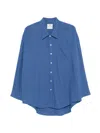 Denimist Patch-pocket Button-up Top In Blue
