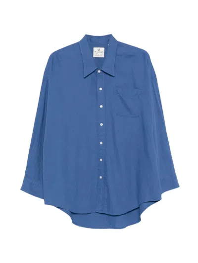 Denimist Patch-pocket Button-up Top In Blue
