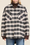 Denimist Plaid Flannel Shirt Jacket In Black