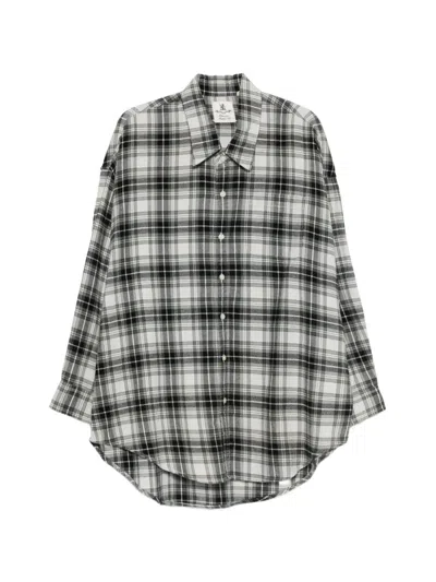 Denimist Plaid-pattern Long-sleeve Shirt In Blue