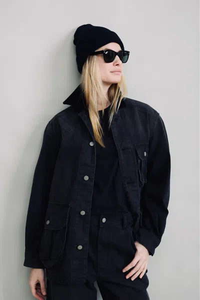 Denimist Relaxed Field Jacket In Black