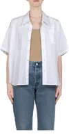 Denimist Short Sleeve Button Down Shirt In White