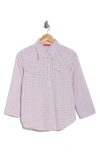 Denimist Shrunken Long Sleeve Cowboy Shirt In Pink