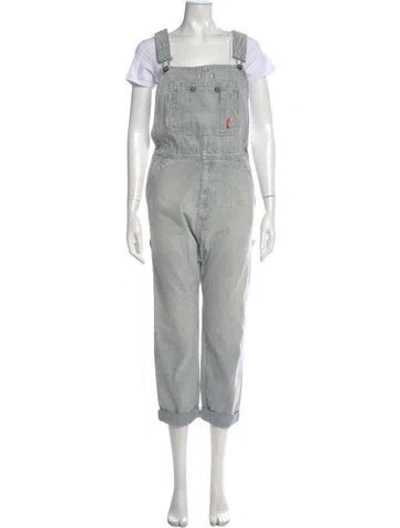 Pre-owned Denimist Square Neckline Jumpsuit In Blue