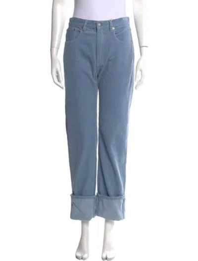 Pre-owned Denimist Straight Leg Pants In Blue