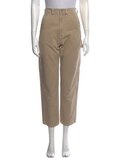 Pre-owned Denimist Straight Leg Pants In Brown