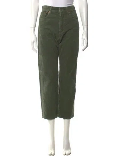 Pre-owned Denimist Straight Leg Pants In Green