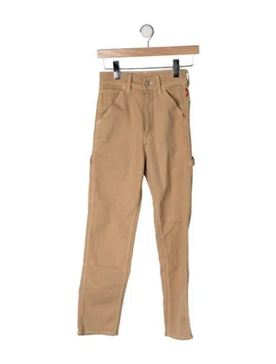 Pre-owned Denimist Straight Leg Pants In Neutrals