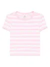 Denimist Striped Baby Tee In Pink