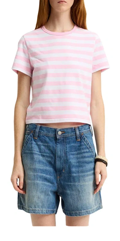 DENIMIST STRIPED BABY TEE PINK