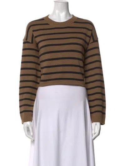 Pre-owned Denimist Striped Crew Neck Sweater In Black/brown