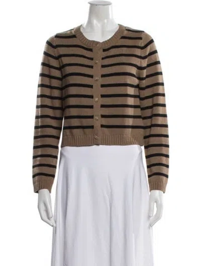 Pre-owned Denimist Striped Crew Neck Sweater In Brown