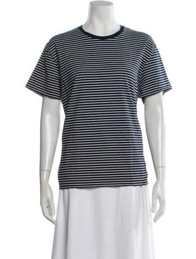 Pre-owned Denimist Striped Crew Neck T-shirt In Blue