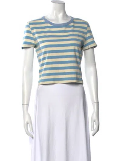 Pre-owned Denimist Striped Crew Neck T-shirt In Blue