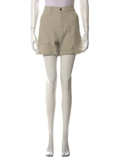 Pre-owned Denimist Striped Mini Shorts In Neutrals