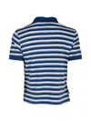 Denimist Striped Short-sleeve Polo Top In Blue