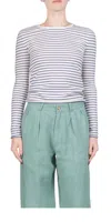 Denimist Striped Skinny Crewneck In Multi