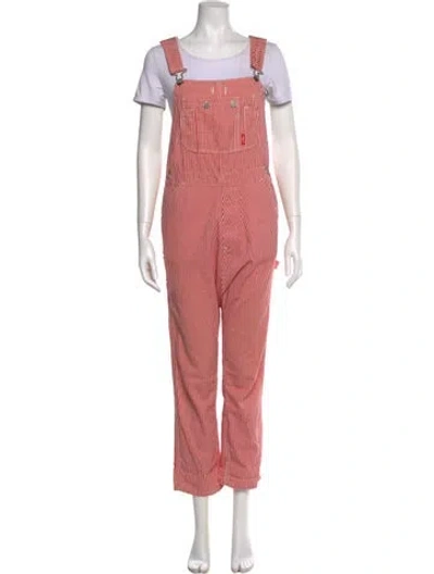 Pre-owned Denimist Striped Square Neckline Jumpsuit In Multi