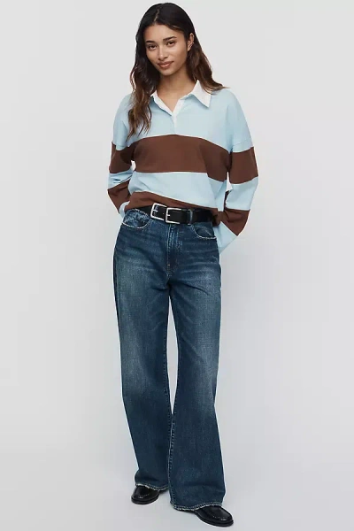 Denimist Teri Mid Rise Wide Leg Jeans In Red