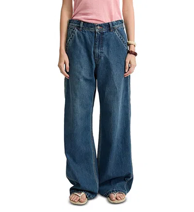 Denimist Teri Wide Leg Carpenter Jeans In Shane Indigo