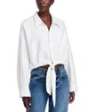 Denimist Tie Front Shirt In White