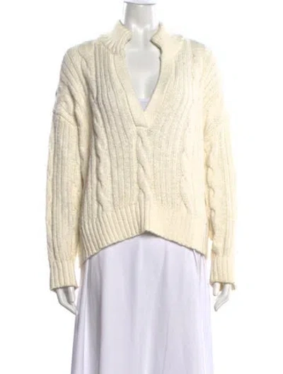 Pre-owned Denimist V-neck Sweater In Neutrals