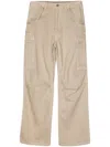 Denimist Wide-leg Cargo Trousers In Brown