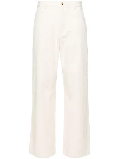 Denimist Wide-leg Cotton Chino Trousers In Neutrals