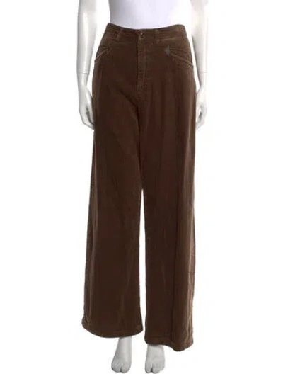 Pre-owned Denimist Wide Leg Pants In Brown