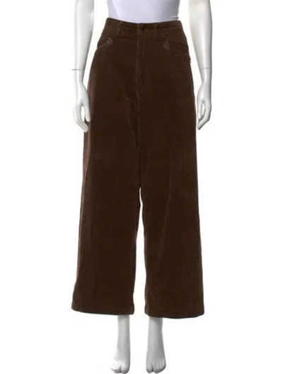 Pre-owned Denimist Wide Leg Pants In Brown