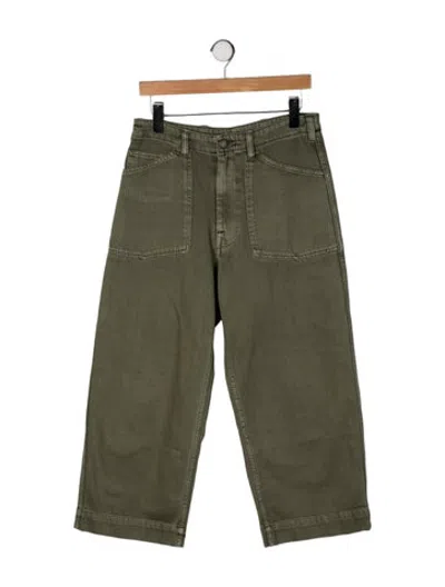 Pre-owned Denimist Wide Leg Pants In Green