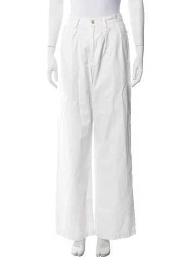 Pre-owned Denimist Wide Leg Pants In White