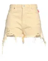 Denimist Denim Shorts In Beige