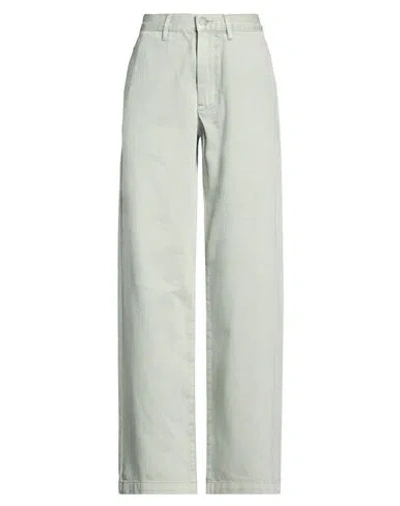 Denimist Woman Pants Light Green Size 25 Cotton In Gray