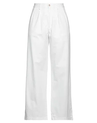 Denimist Woman Pants White Size 29 Cotton