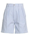 Denimist Woman Shorts & Bermuda Shorts Light Blue Size Xxs Polyester, Cotton In Blue