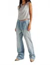 Denimist Women's Blair Pleat Jeans In Blue In Blue