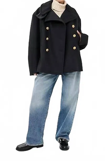 Denimist Women's Oversized Peacoat In Black