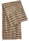 DENIS COLOMB DENIS COLOMB BOA TIE-DYED CASHMERE AND SILK-BLEND SCARF