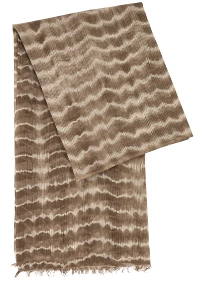 Denis Colomb Boa Tie-dyed Cashmere And Silk-blend Scarf In Brown