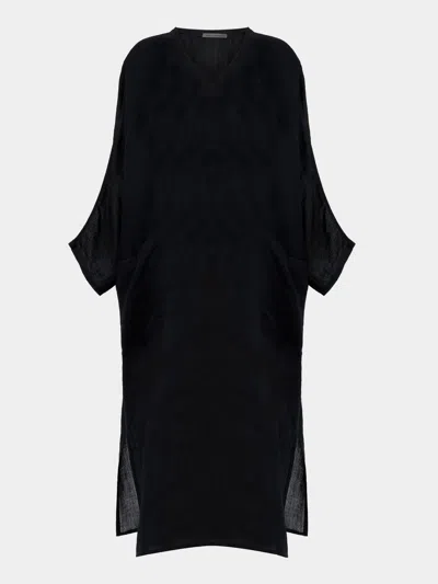 Denis Colomb Cashmere And Linen Tunic Dress Size: M In Black
