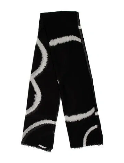 Pre-owned Denis Colomb Cashmere Printed Scarf In Black