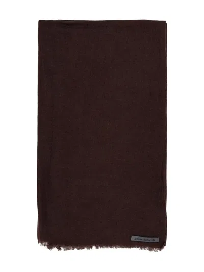 Denis Colomb Fringed Ring Shawl Scarve In Brown