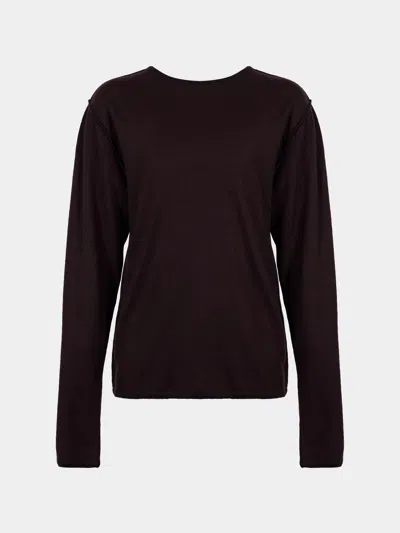 Denis Colomb Fuzzy Brushed Cashmere Crew-neck Sweater Size: L