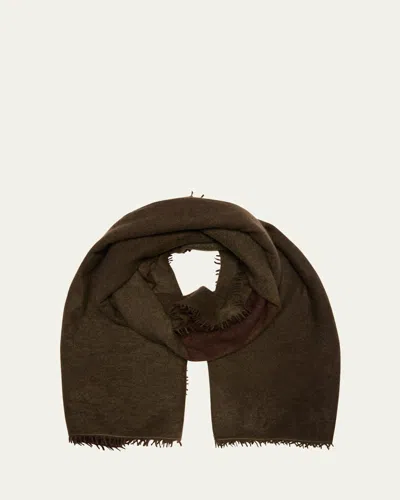 Denis Colomb Fuzzy Feture Two-tone Cashmere Scarf In Esprs