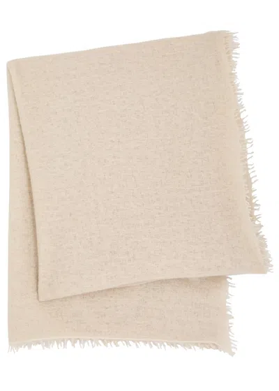 Denis Colomb Fuzzy Feutre Cashmere Scarf In Ivory