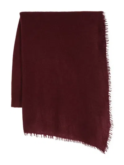 Denis Colomb Fuzzy Feutre Cashmere Shawl In Burgundy