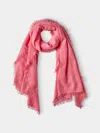 Denis Colomb Fuzzy Feutre Cashmere Shawl One Size In Pink