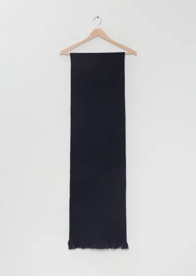 Denis Colomb Gobi Camel Hair Scarf In Dark Navy