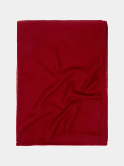 Denis Colomb Himalayan Cashmere Blanket  Abask Luxury Gift In Red